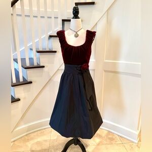 Vintage BCBG Max Azria Velvet Balloon Skirt Evening Dress